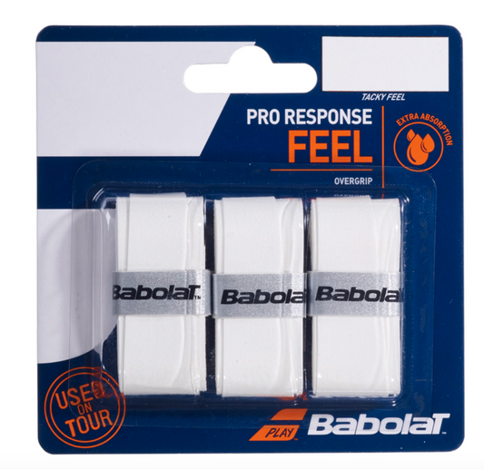 BABOLAT PRO RESPONSE OVERGRIP (Bianco) - 5 pcs